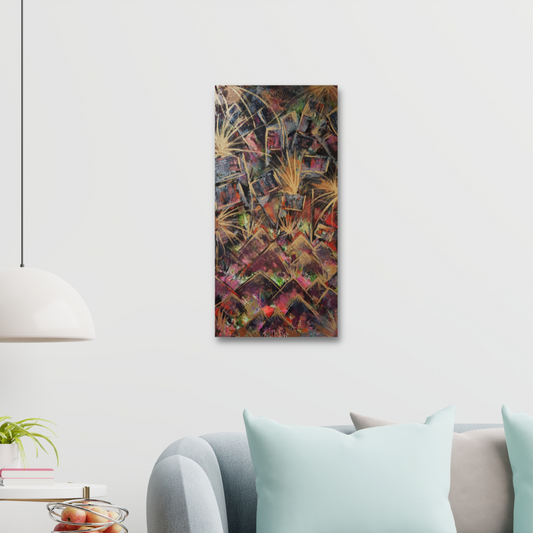 Night Lights - Original festival inspired abstract painting on canvas