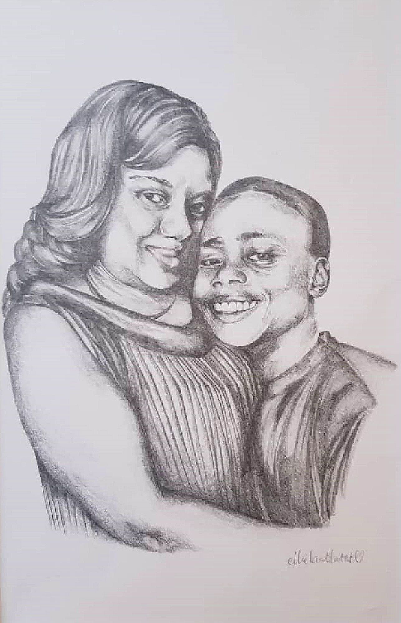 mum and son portrait