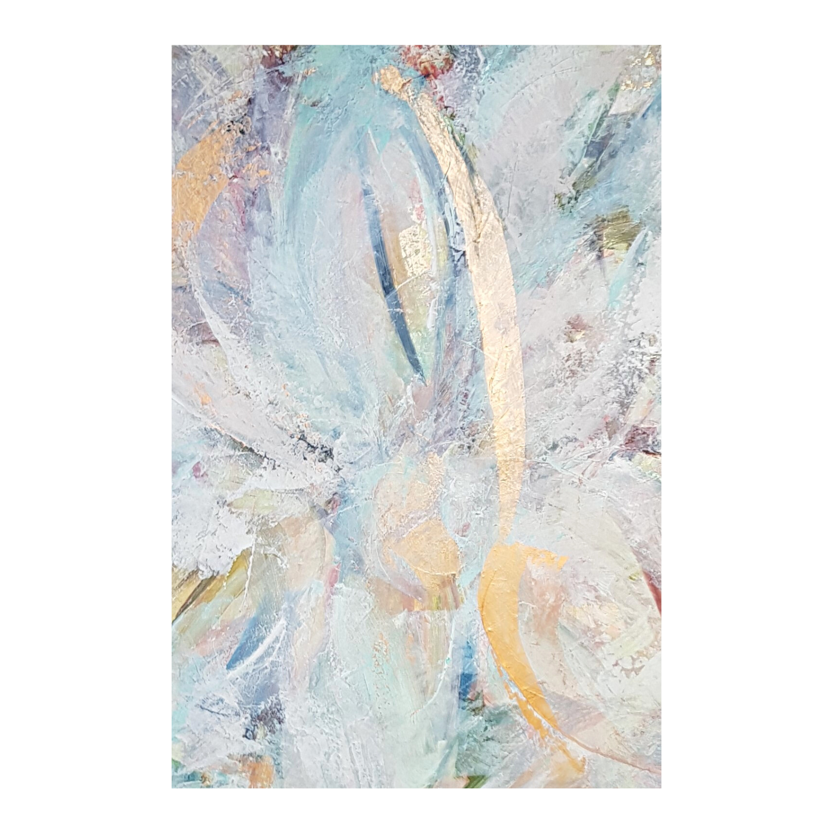 Flourish floral print A4 abstract art print