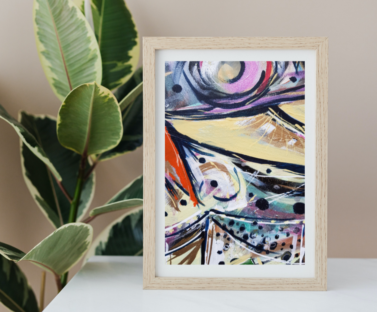 Abstract Festival Inspired Art Print