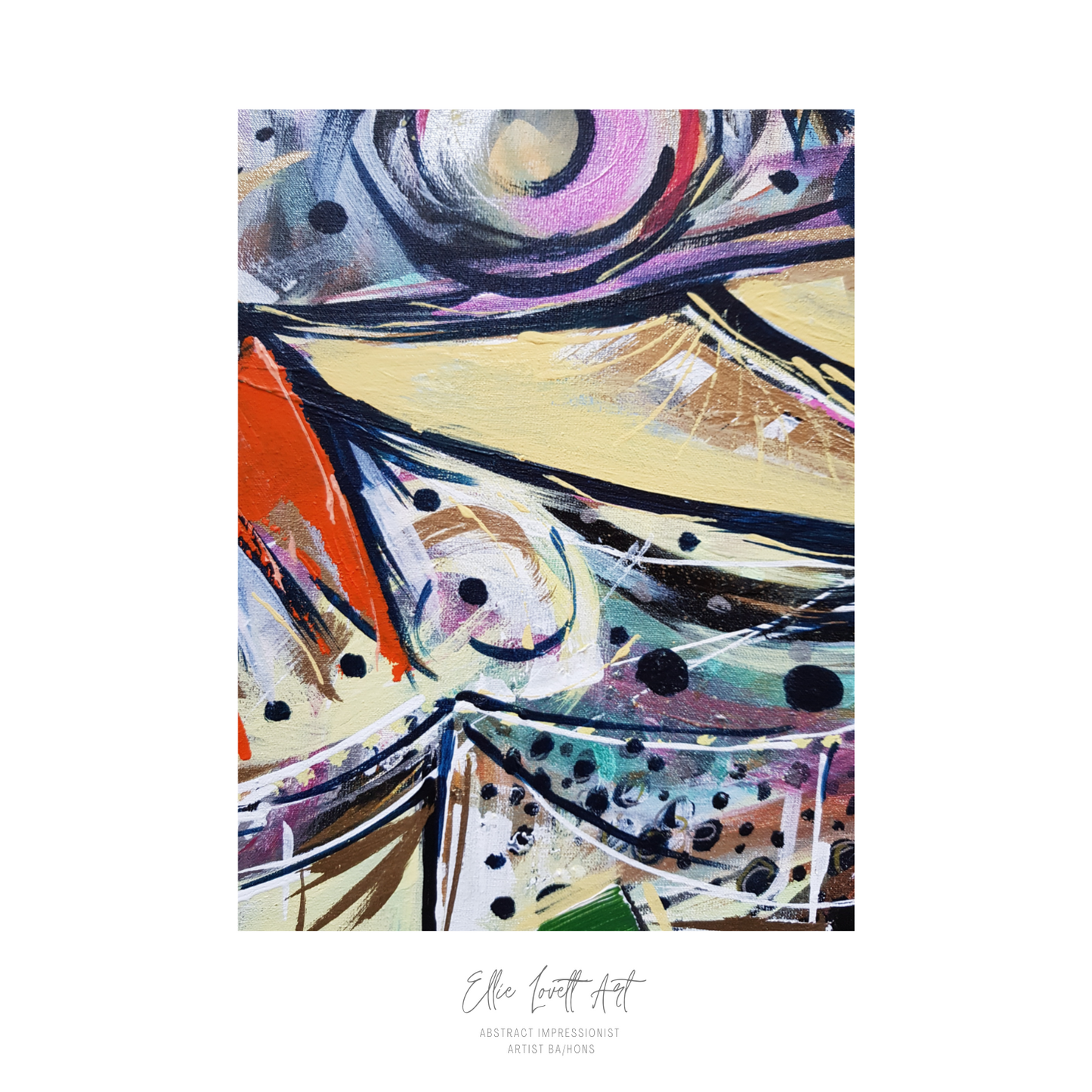 Abstract Festival Inspired Art Print