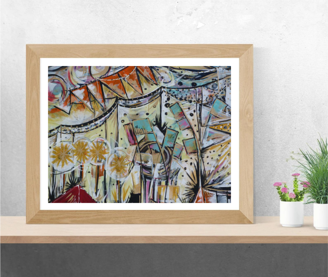 Abstract Festival Inspired Art Print