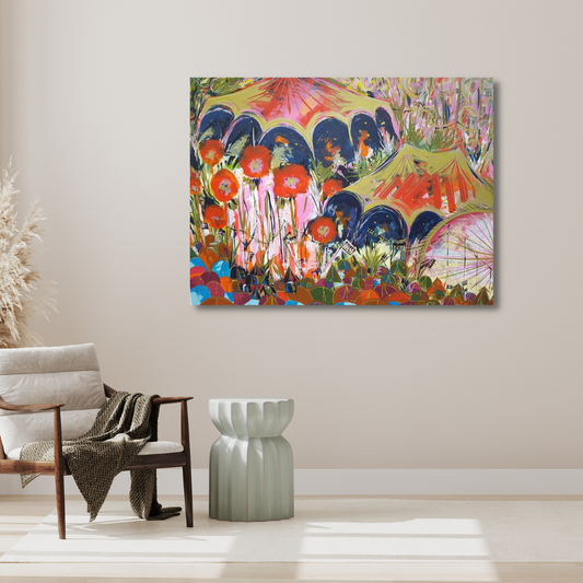 Festive Vibes - Original festival inspired abstract painting on canvas