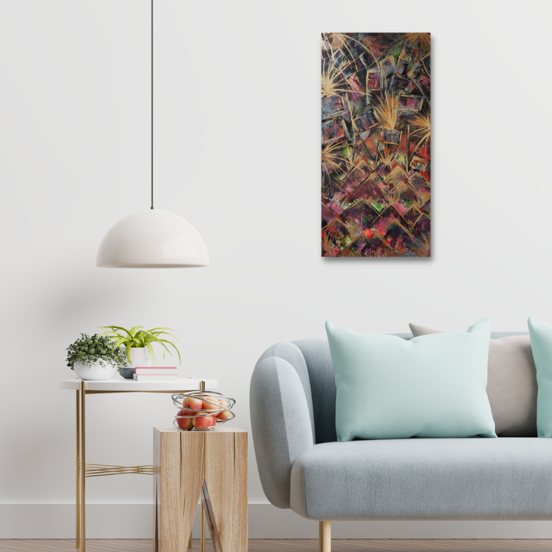 Night Lights - Original festival inspired abstract painting on canvas