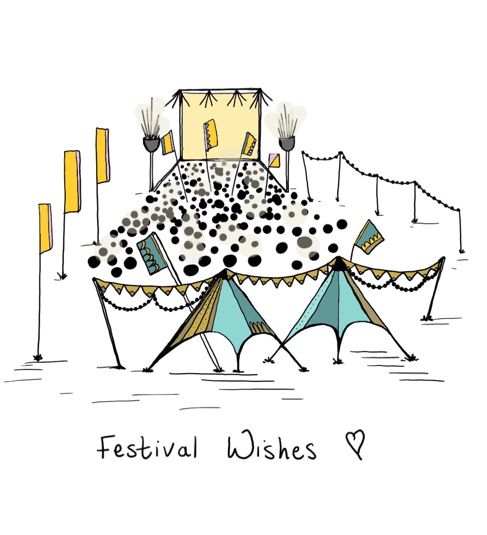 Festival Wishes - festival inspired greeting car