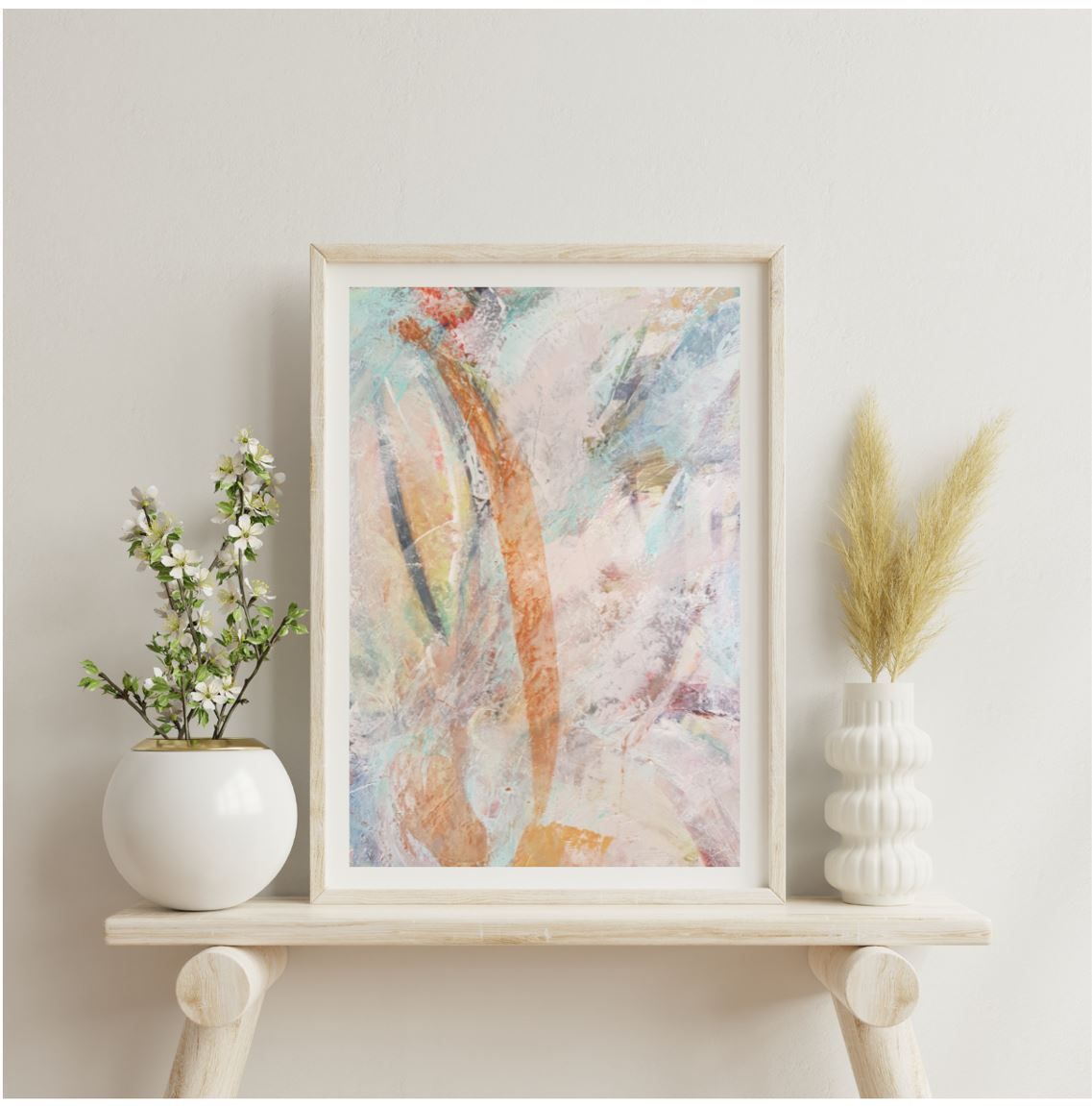 Bloom floral print A4 abstract art print